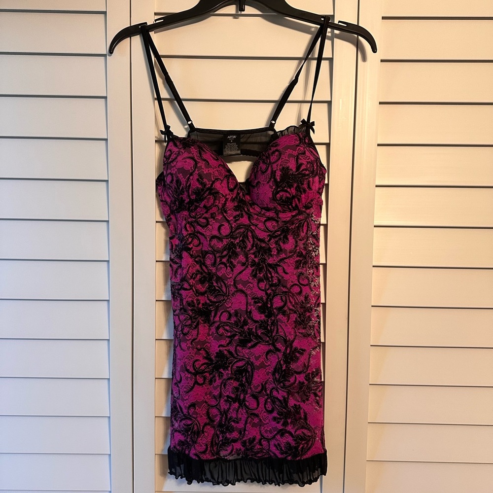 Apt. 9 Fuchsia and Black Lace Intimates